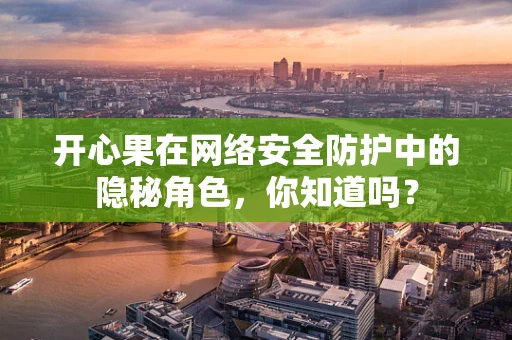 开心果在网络安全防护中的隐秘角色，你知道吗？