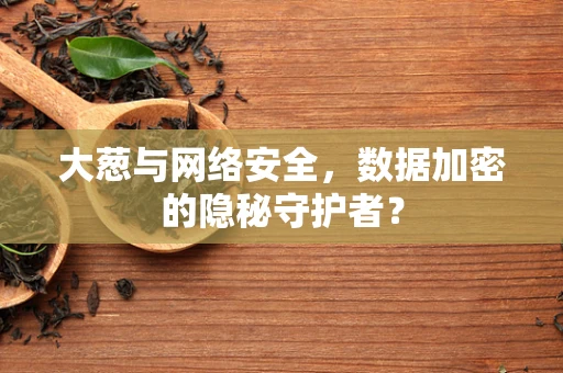 大葱与网络安全，数据加密的隐秘守护者？
