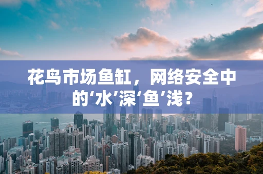 花鸟市场鱼缸，网络安全中的‘水’深‘鱼’浅？
