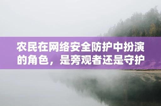 农民在网络安全防护中扮演的角色，是旁观者还是守护者？