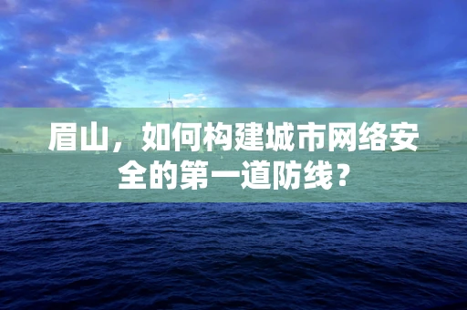 眉山，如何构建城市网络安全的第一道防线？