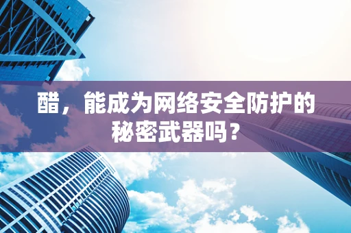 醋，能成为网络安全防护的秘密武器吗？