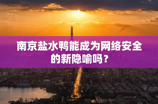 南京盐水鸭能成为网络安全的新隐喻吗？