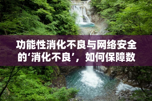 功能性消化不良与网络安全的‘消化不良’，如何保障数字健康？